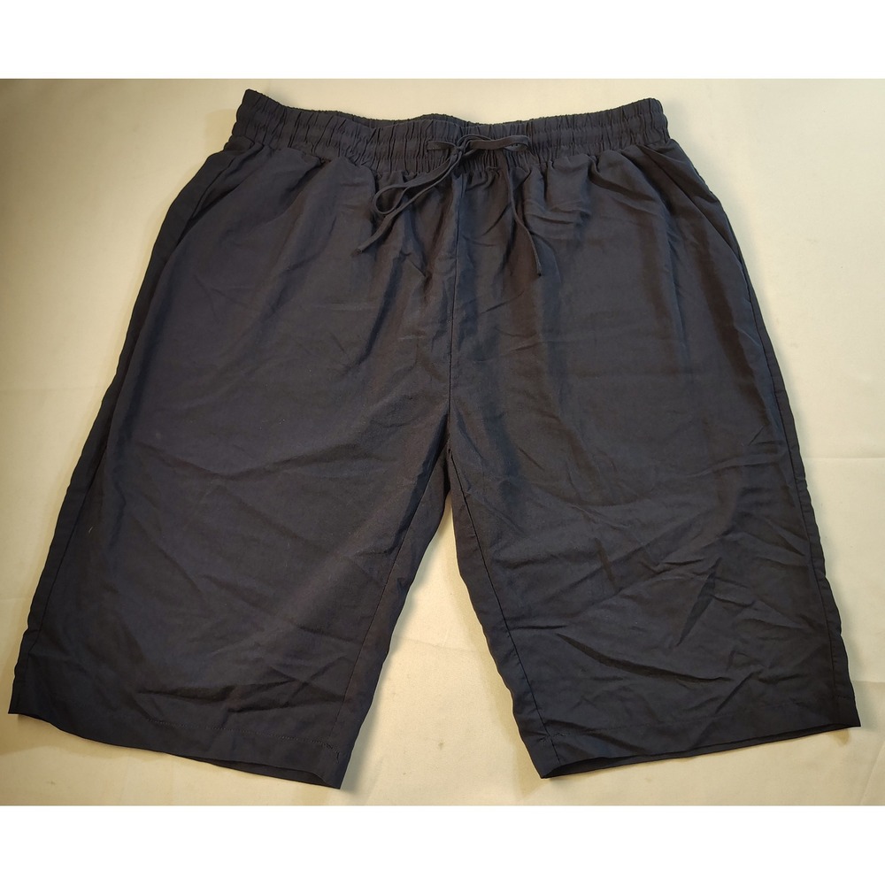 COOFANDY Mens Shorts XL Black Relaxed Fit Elastic Waist Drawstring Casual Summer